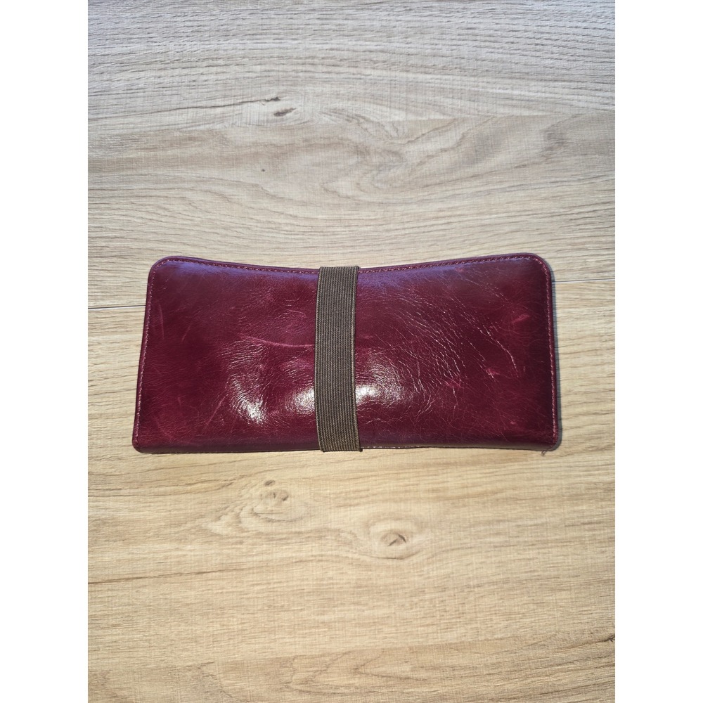 NWT HOBO Keira Leather Travel Wallet Bordeaux Organizer bohemian minimalist